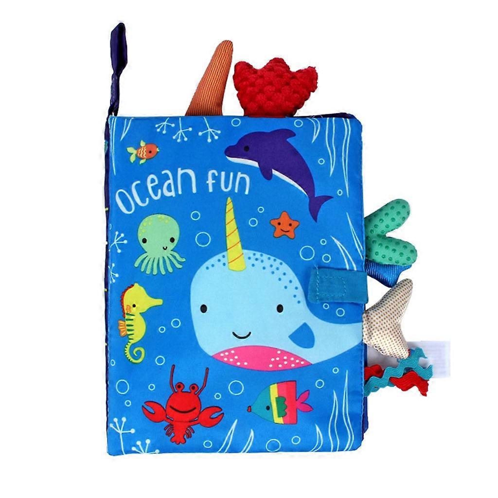 Cloth Book for Activity Centers Polyester Stimulation Cloth Book Activity Animal Crinkle Book for Teaching