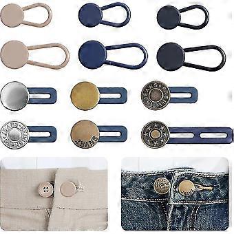 12 Pieces Of Jeans With Extended Waistband, Multifunctional Adjustable Extended Button, Spring Adjustable Button