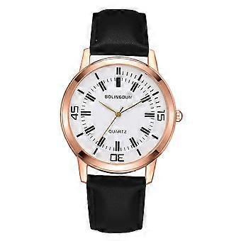 Horloge Diamond Watch Fashion Watch Quartz Watch Leisure Watch (Rose Gold Frame Large White), voor mannen en vrouwen