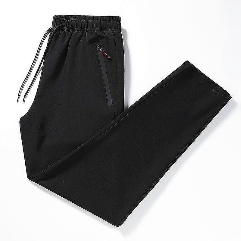 Men's Breathable Drawstring Trousers Solid Color Pants Casual Comfortable Trousers