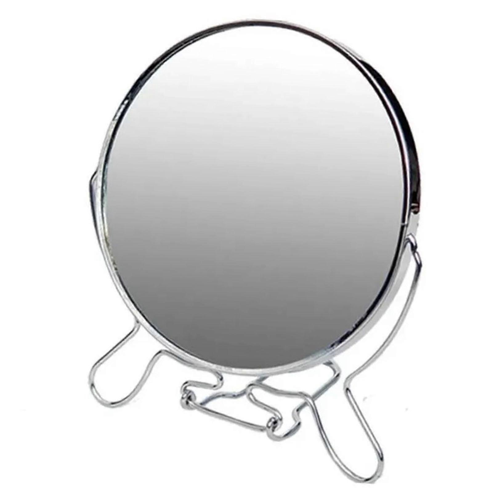 6-Inch Portable Standing Makeup Mirror with Double-Sided Rotation