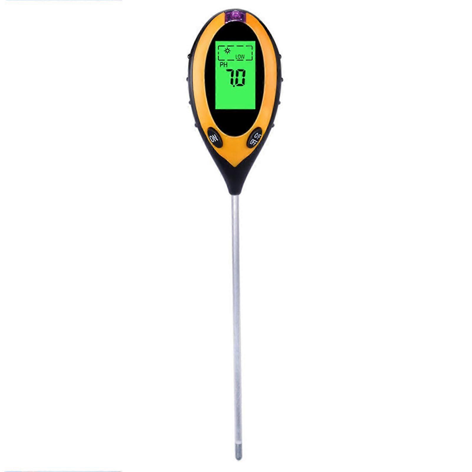 4-in-1 Soil Tester Multifunctional LCD Soil PH Meter Soil PH Temperature Sunlight Detector
