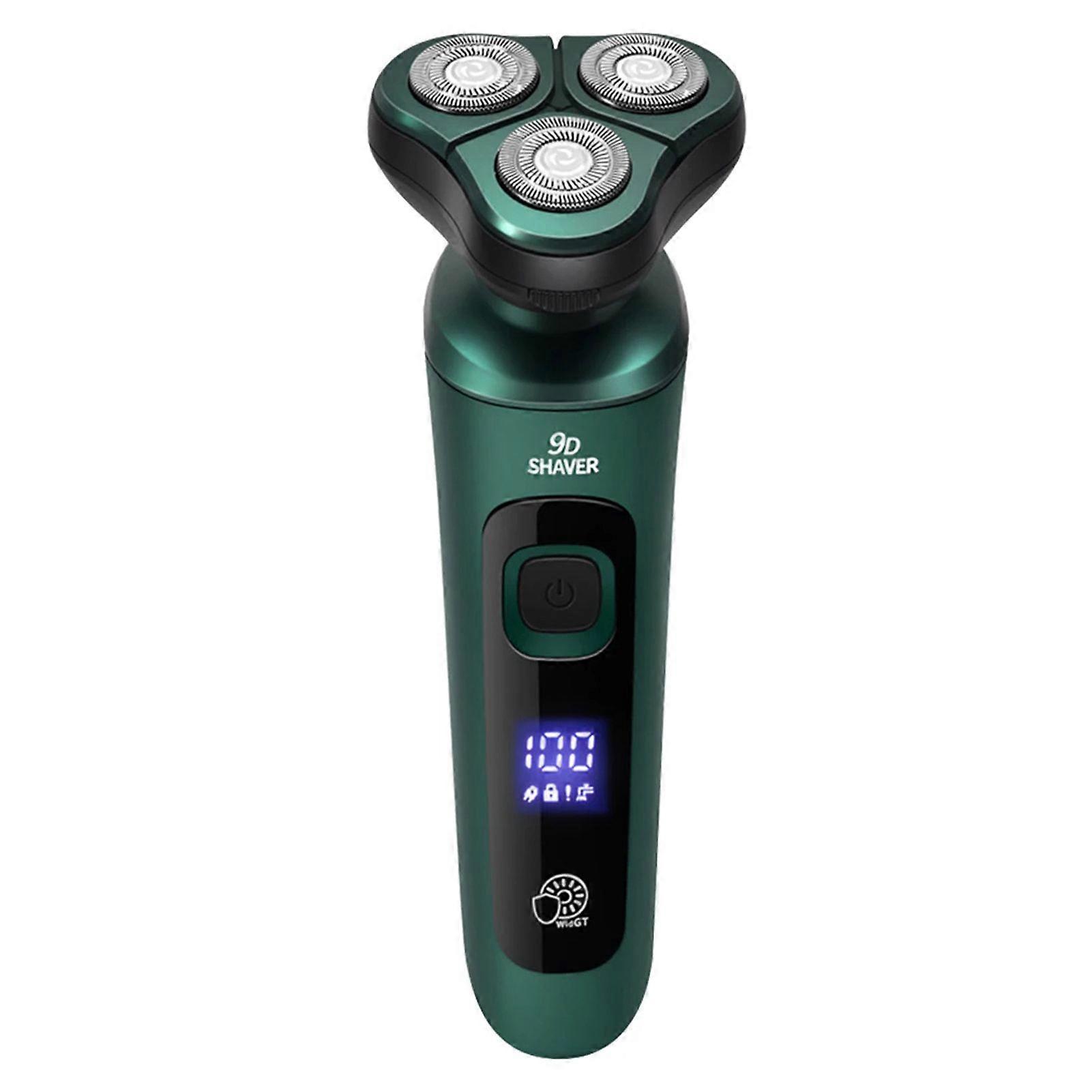 Mannen Elektrisch Scheerapparaat LED Display 3 Hoofden USB Oplaadbare Reizen Roterend Scheermes Draadloos Haar Baard Trimmer Remover Tool Vader Vriendje Cadeau