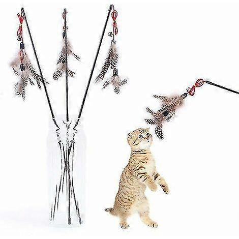 Cat Toy With Brown Feathers - Cat Toy