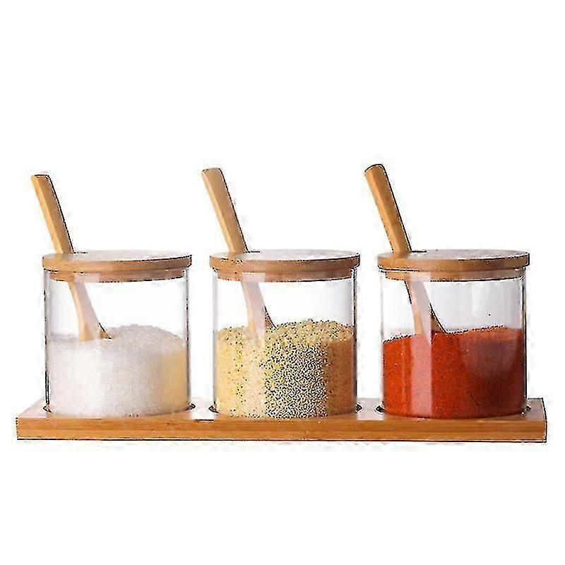 unique 1set Kitchen utensils,  Seasoning Jar With Spoon