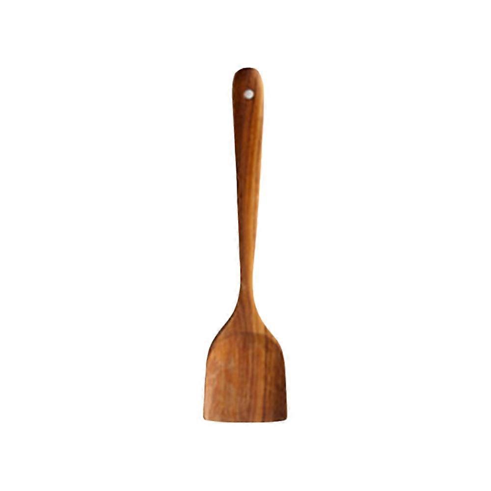Teak träsked stekspade massivt trä kök wok trä spatel matlagning spatel sked set träsked porslin