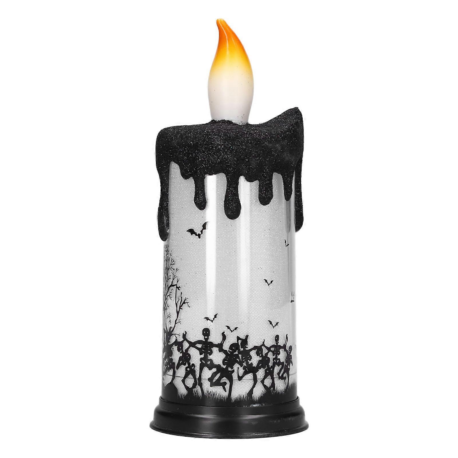 Halloween Snow Globe LED Candle Lamp - Shaped Electronic Light for Parties, Holidays, and Home Decor