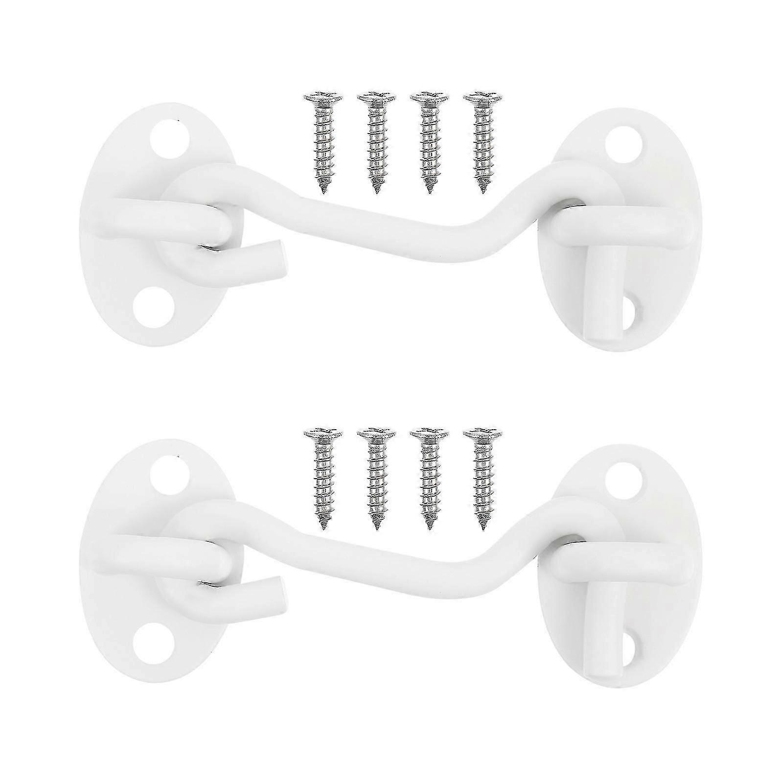 2 Pcs Solid Thicken Stainless Steel Cabin Hooks Eye Latch Swivel Window Hooks