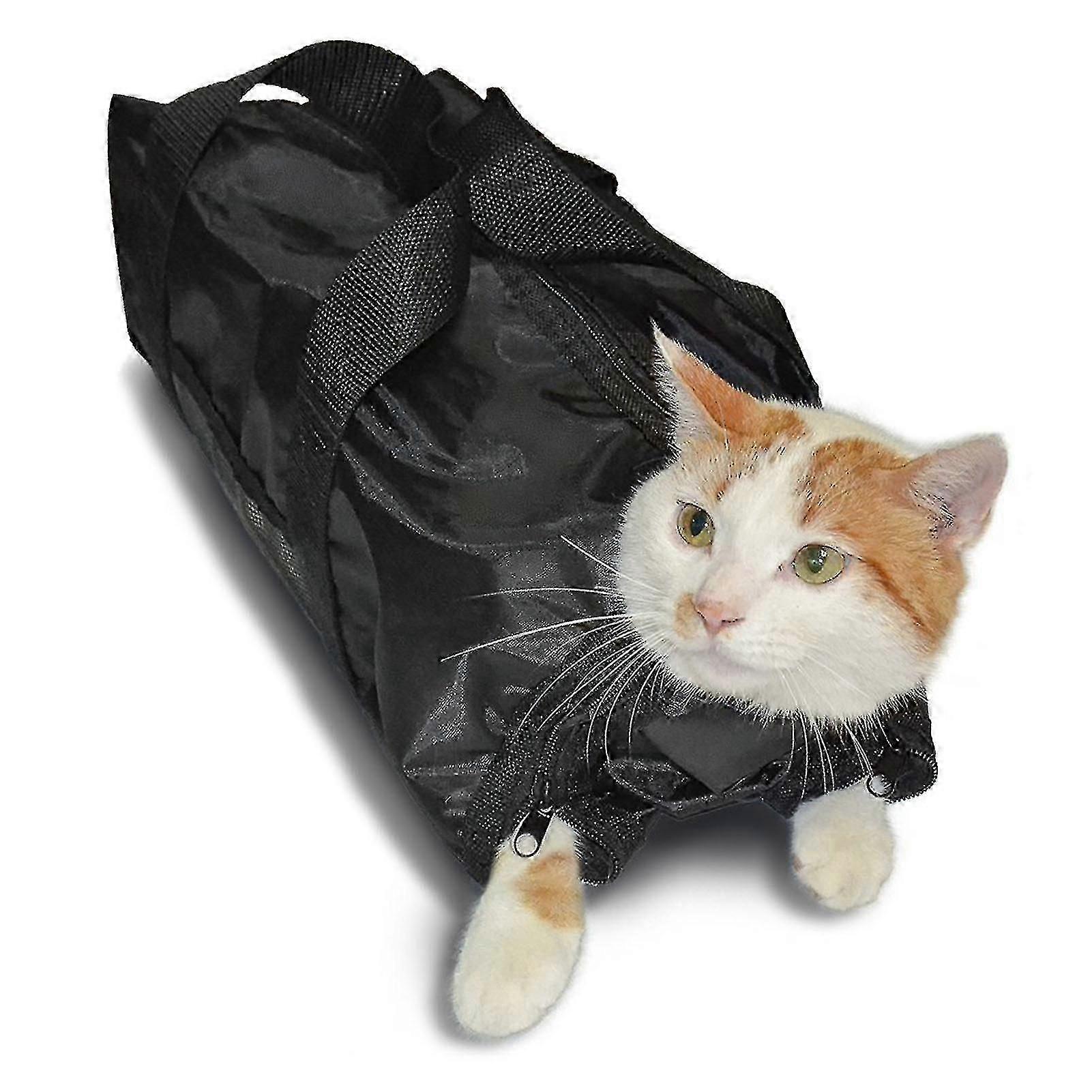 Cat Grooming Bag Portable Bite Restraint Mesh Bathing Bag For Pet Cat
