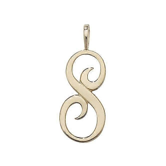 9ct Yellow Gold Polished Script Initial Pendant PN528/S