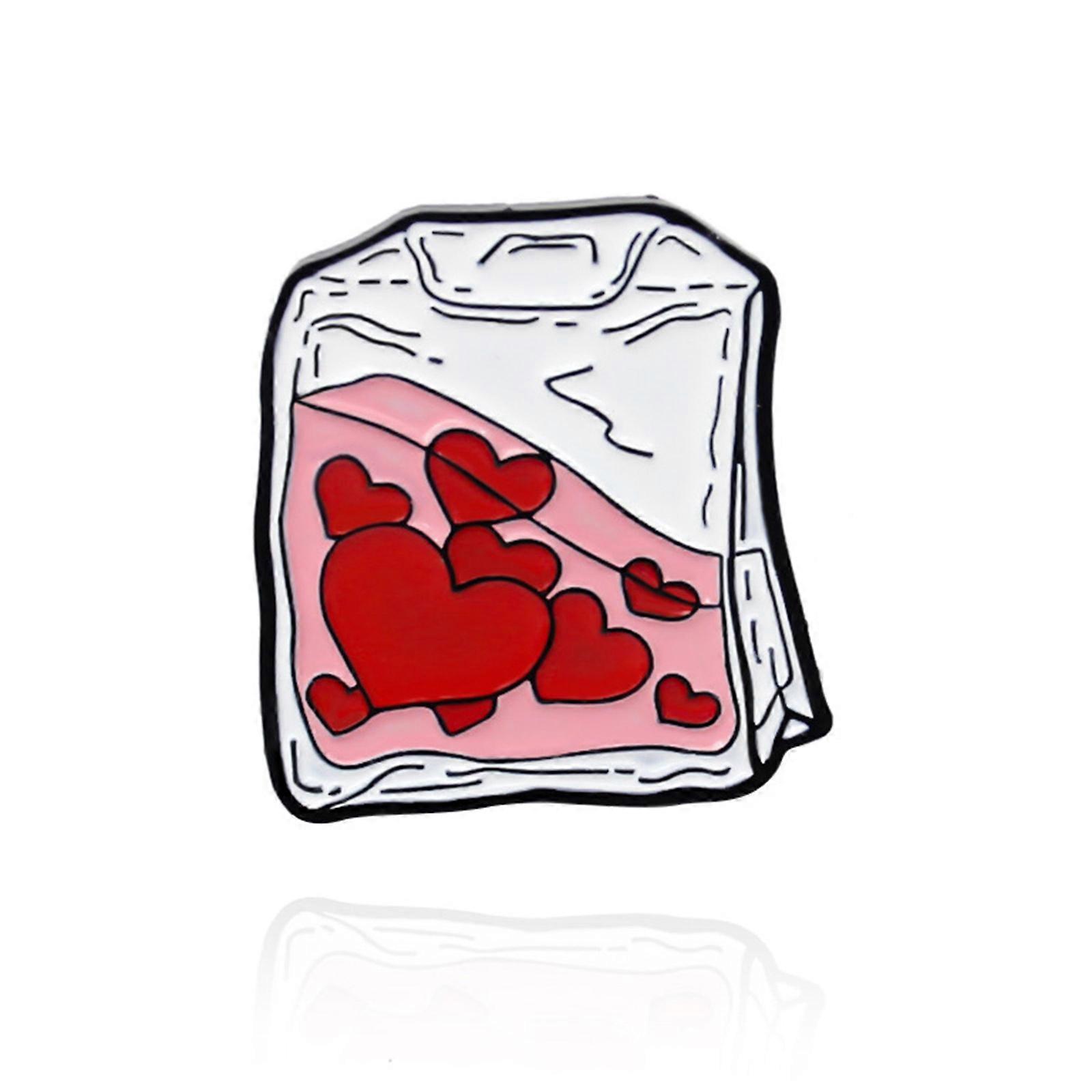 Love Delivery Blood Transfusion Energy Supply Alloy Brooch Love Nutrient Solution for Creative Badge for Anniversary Gif