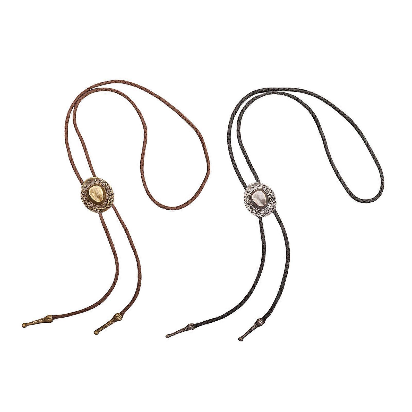 Chapeau Pendentif Bolo Cravate pour hommes Femmes Affaires Cravate Corde Ajustable Cravate Occidentale Cravate Bolo Cravate Formel Décontracté Col Cravate Qingyin combinaison