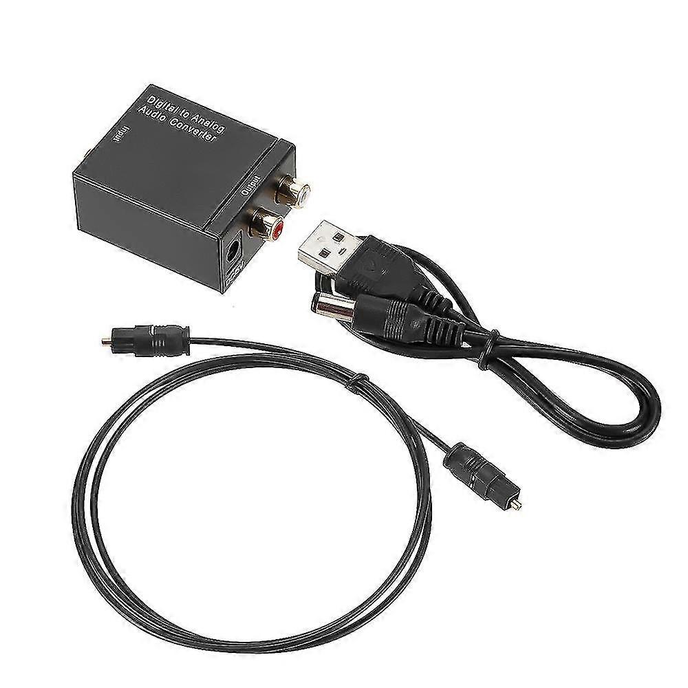 Adapter przetwornika analogowo-cyfrowego z wyjściami RCA SPDIF Stereo i światłowodowy do cyfrowej optycznej koncentrycznej konwersji sygnału koncentrycznego RCA