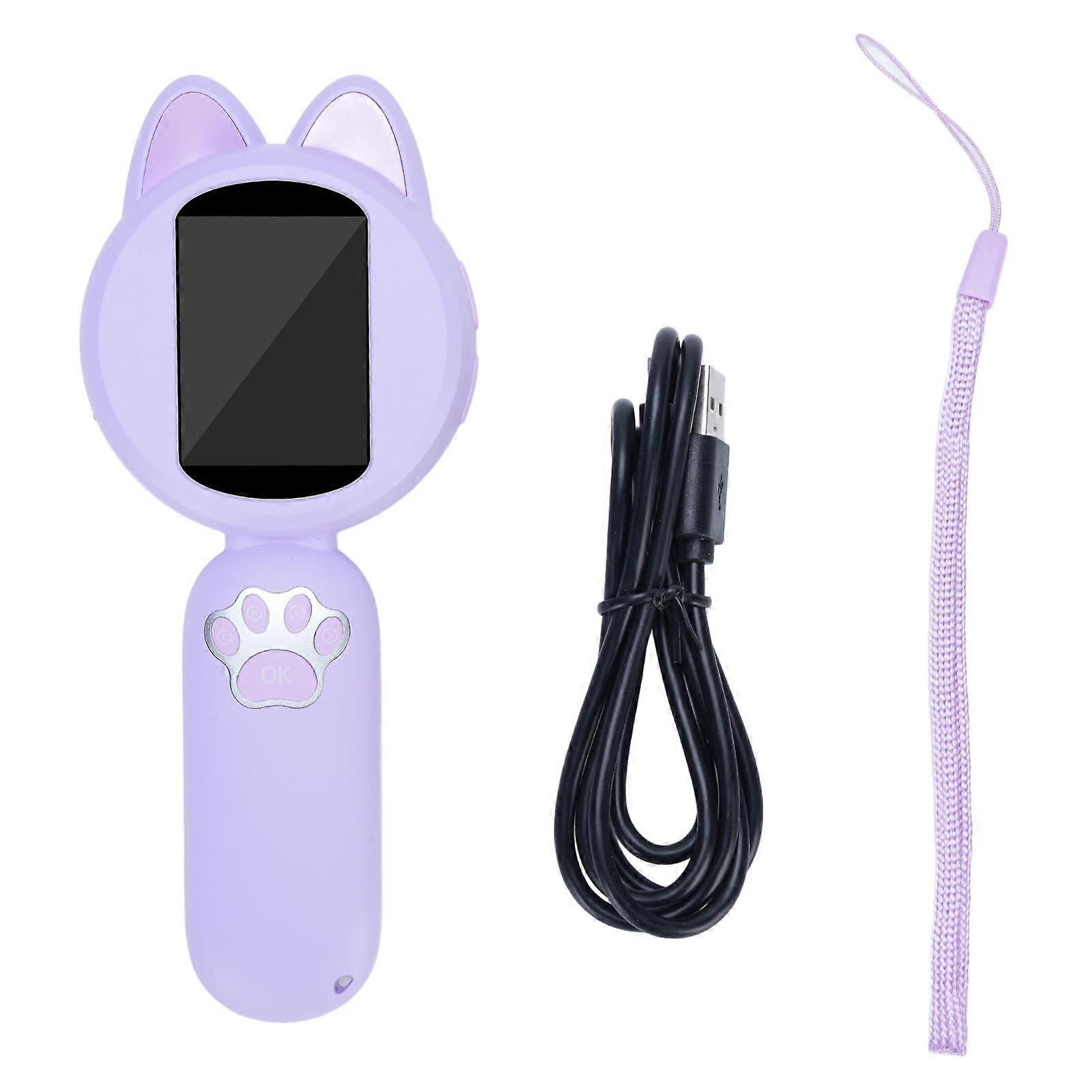 Violet Handheld Microscope 2in IPS Screen Portable Microscope with 8 LED Lights Supports 14 Languages