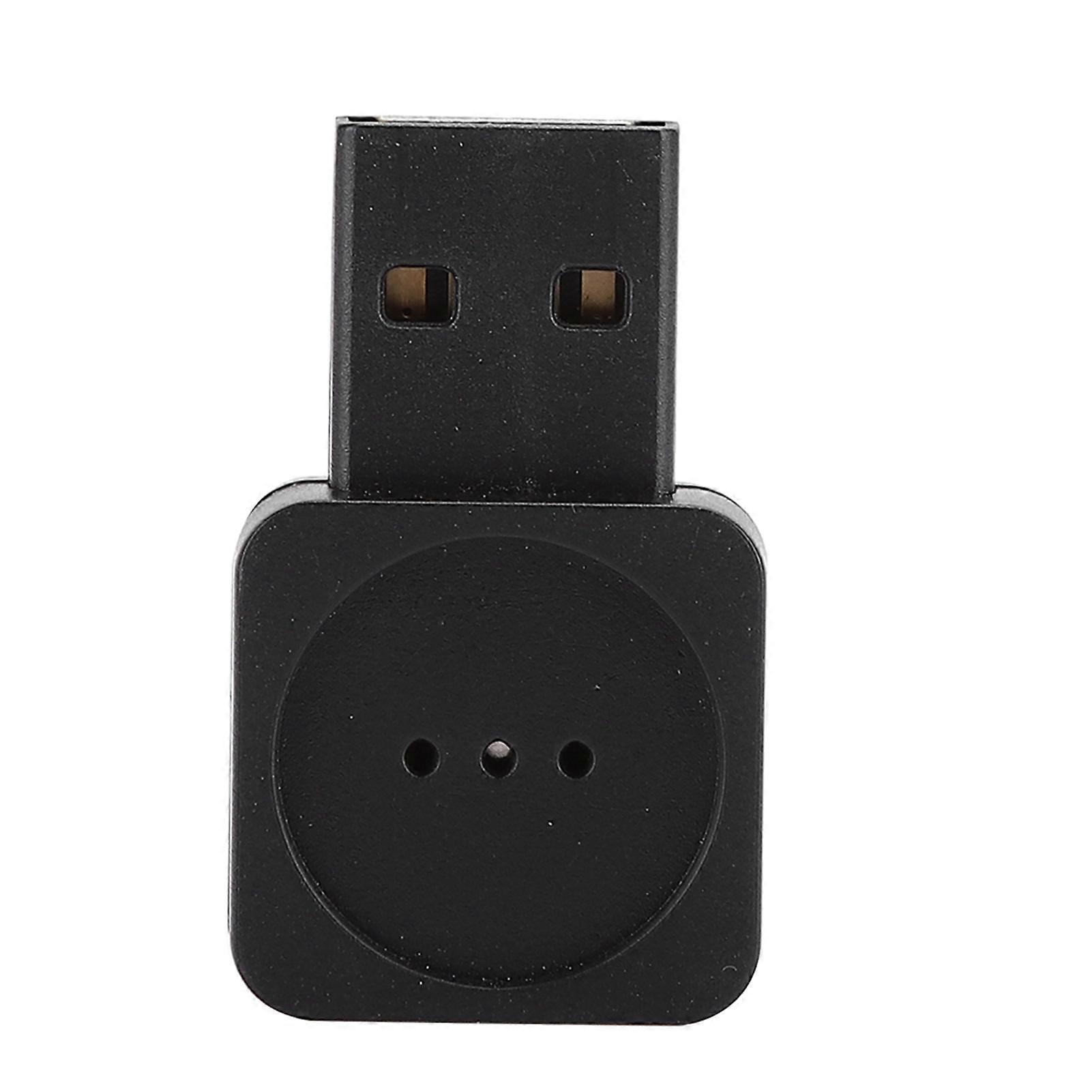 ABS Black Lightweight High Performance Sensitivity Mini Compact USB Computer Wireless External Sound Card Microphone