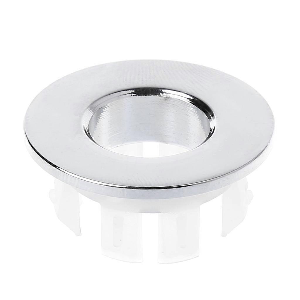 Sink Overflow Round Hole Cover Insert in Hole Caps Bathroom Kitchen Sink Basin Trim Overflow Ring Insert in Cap Bright silver D
