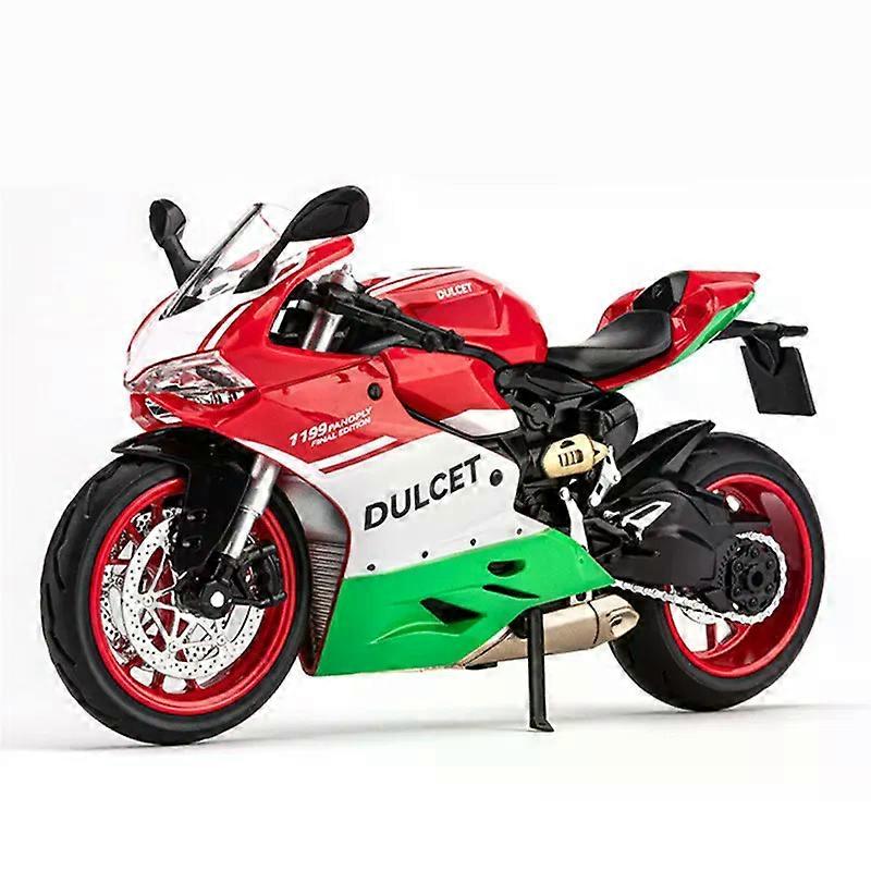 Duca-ti 1199 Panigale سبائك دراجة نارية نموذج يموت يلقي معدن سباق دراجة نارية نموذج صوت ضوء زخرفة الأطفال لعبة الهدايا