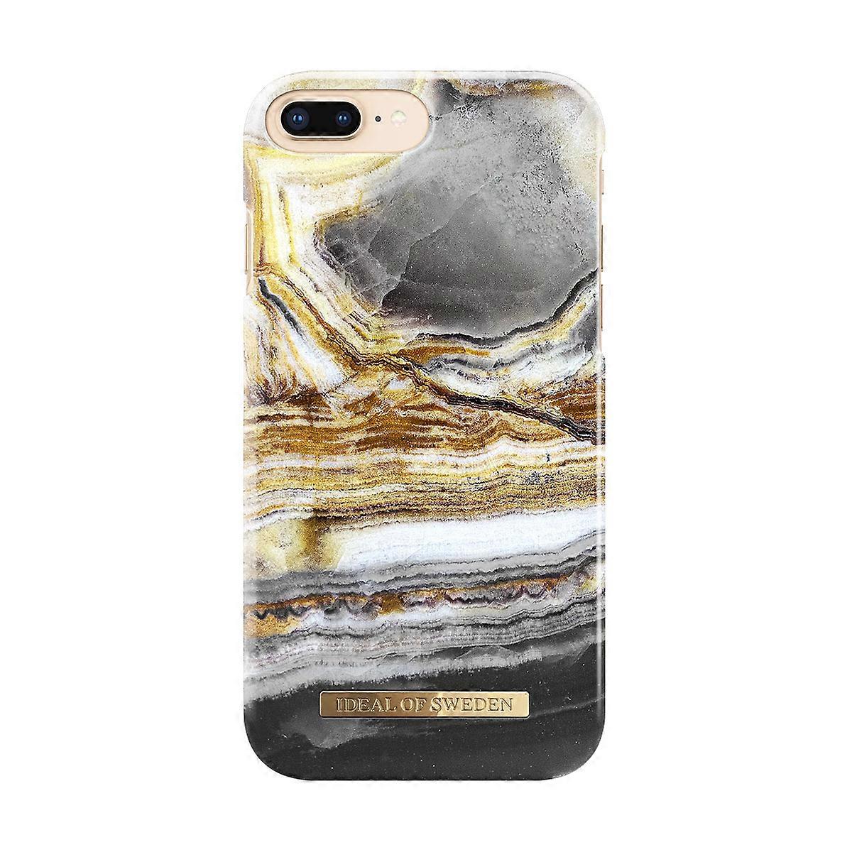 Case for iPhone 6 Plus/7 Plus/8 Plus Fashion Case Model Cosmos Marbled Pattern, Gold