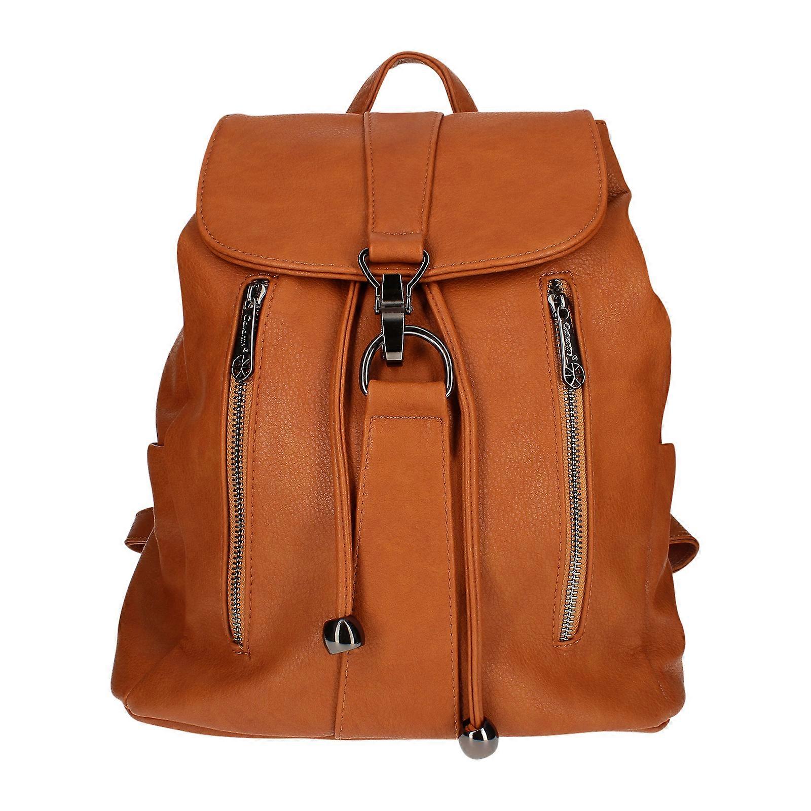 Feminine faux leather backpack