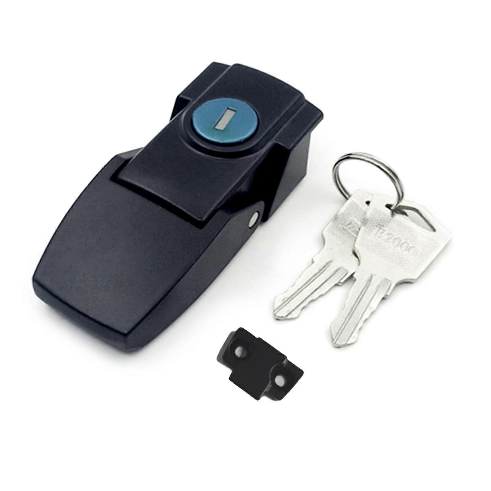 Door Locks Hasp for Latch, Zinc Alloy Safety Packlock Clasp Hasp Lock for Latch, for Extra Thick Gate Lock Hasp with Loc  Black Large