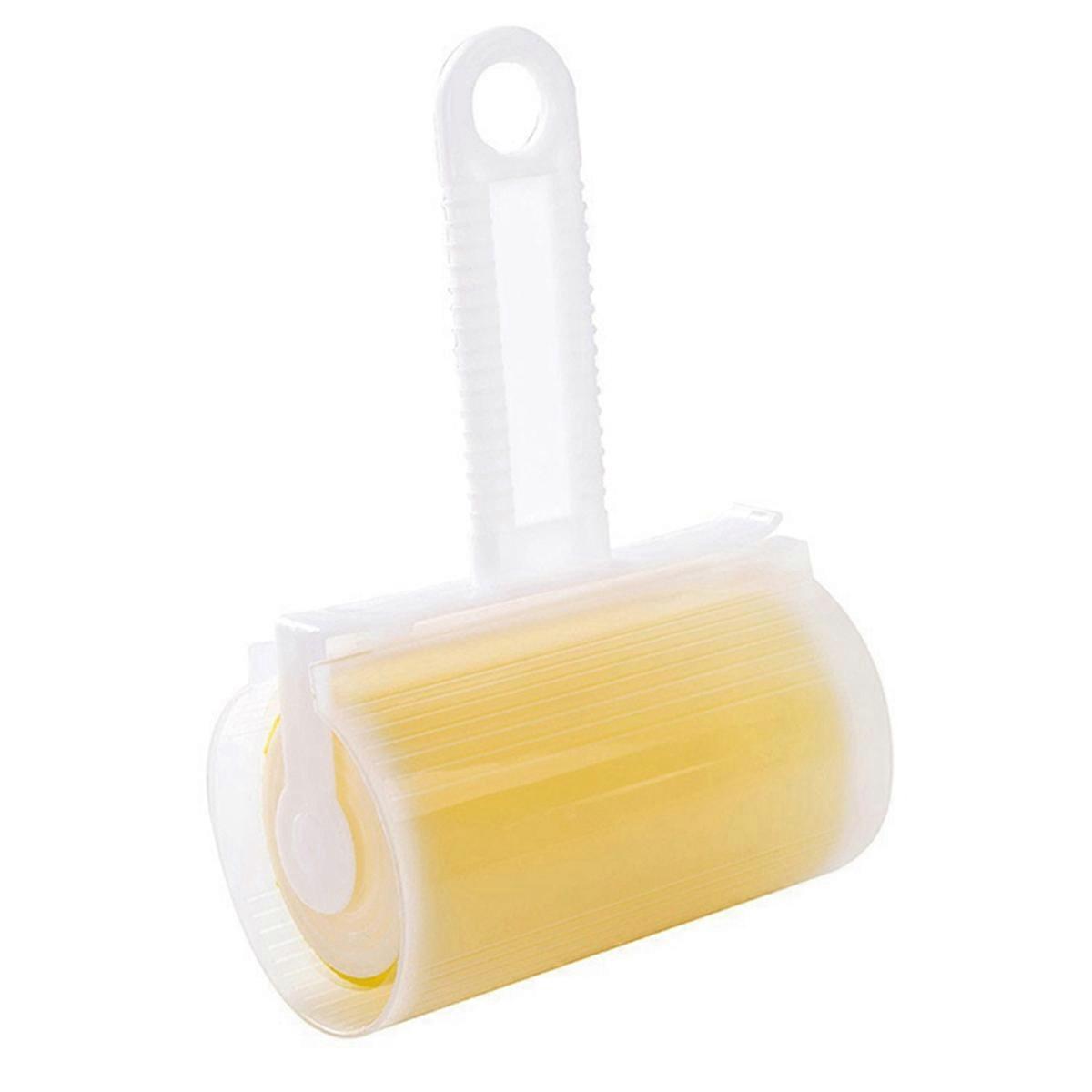 Dissolvant de peluches Vêtements lavables Cheveux Rouleau collant Rouleau collant, jaune