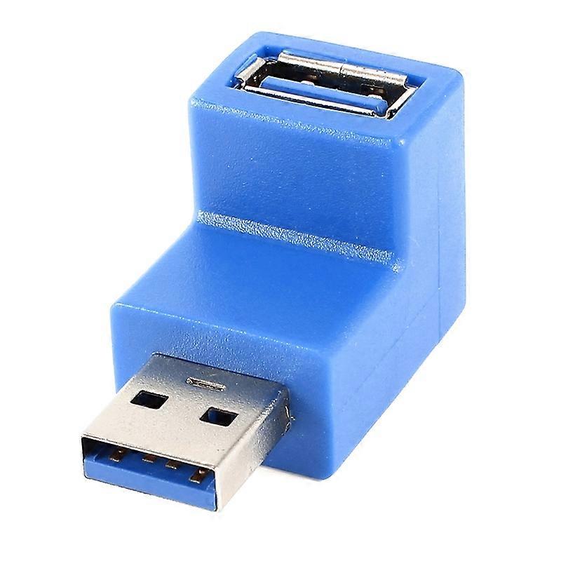 USB 3.0 AM to USB 3.0 AF Cable Adapter with 90 Degree Angle