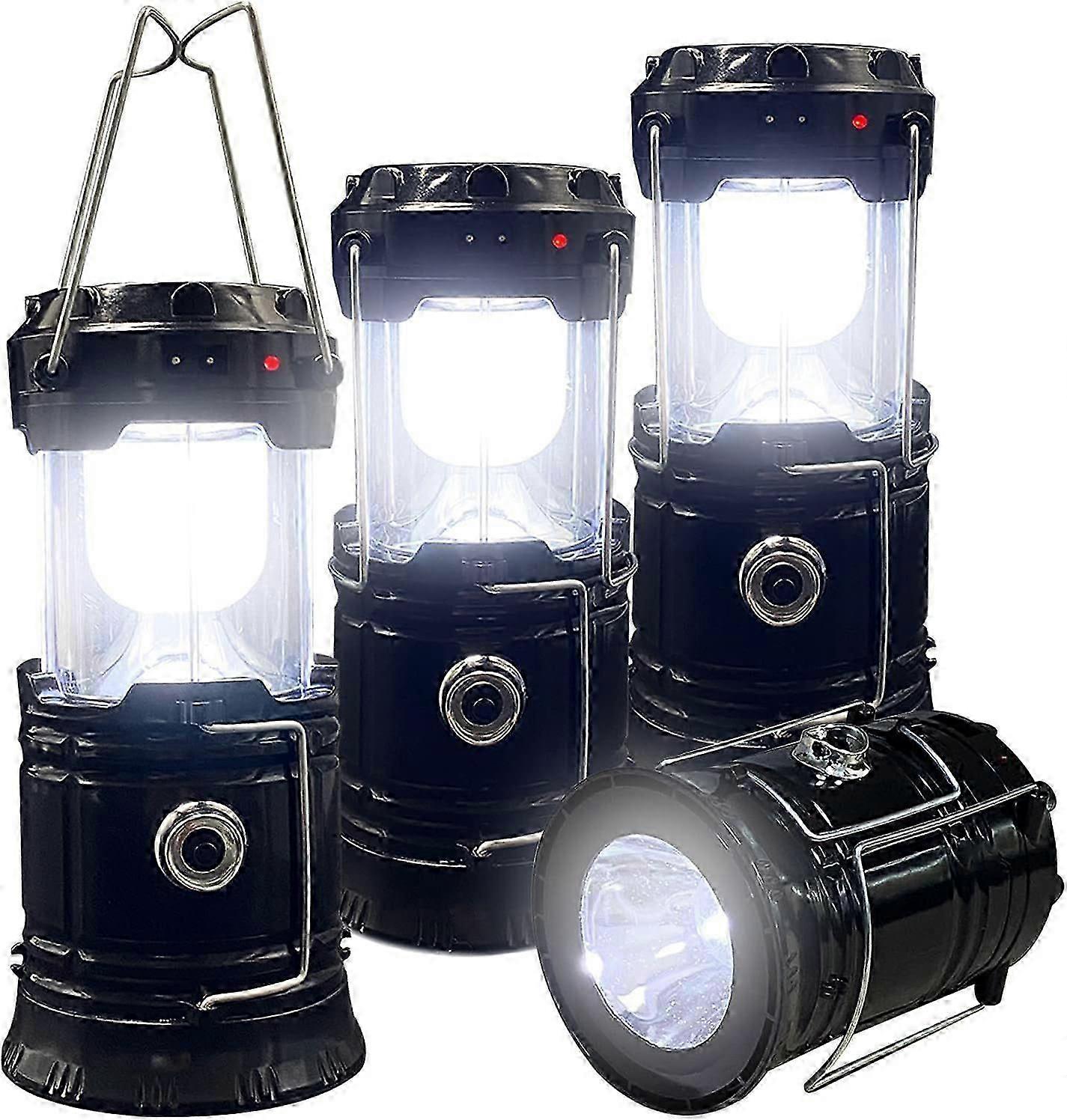 Foldable Portable Led Camping Light, Xtauto Lightweight Waterproof Solar Usb Rechargeable Led Flashlight Indoor Outdoor Home Emergency Light Power Out