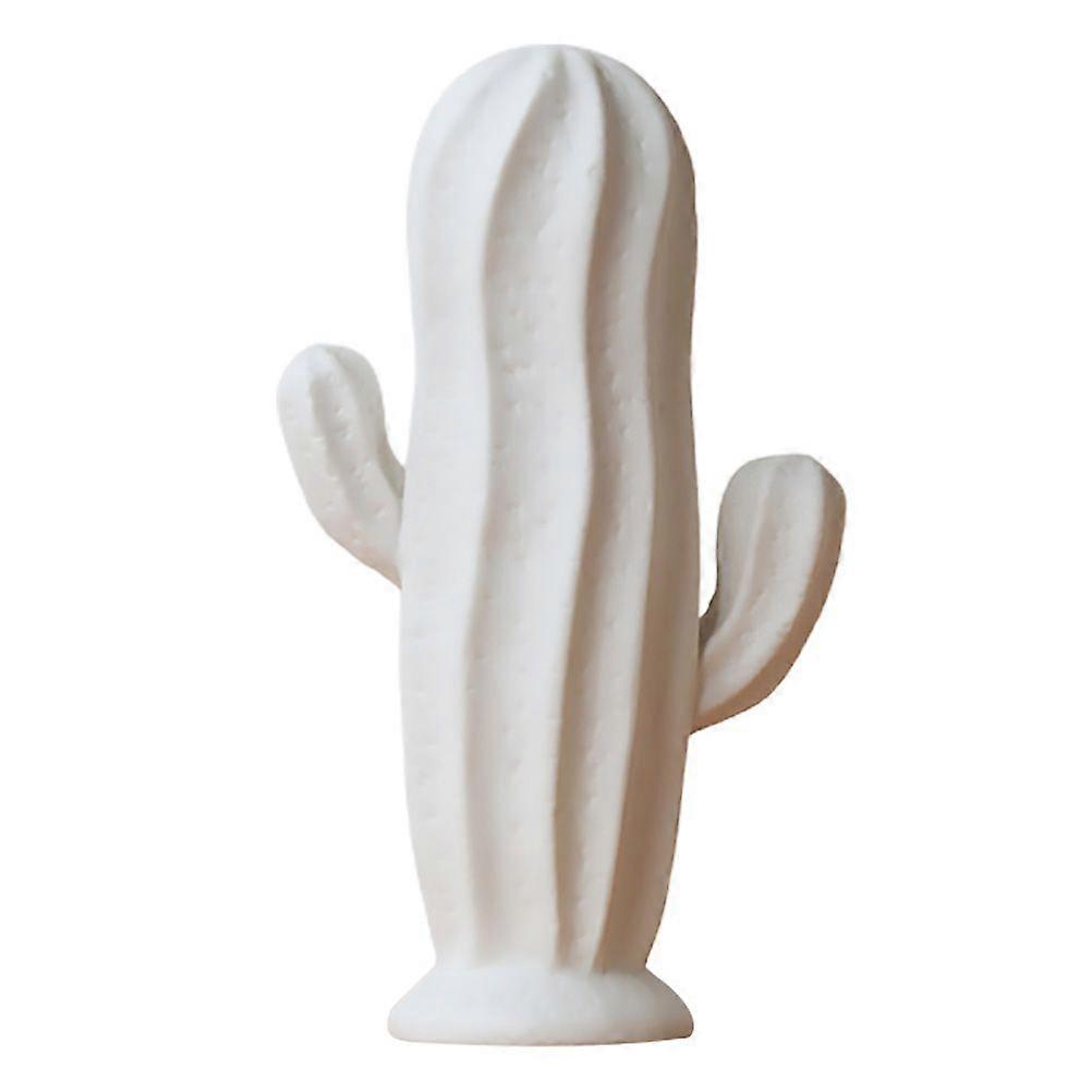 1Pc Ceramic Cactus Adornment Home Decor Creative Ceramic Artware (White)
