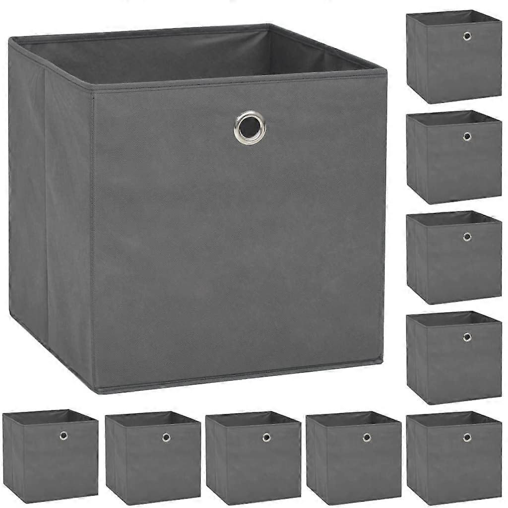10 Pack Stylish Non-woven Fabric Storage Boxes for Home Organization