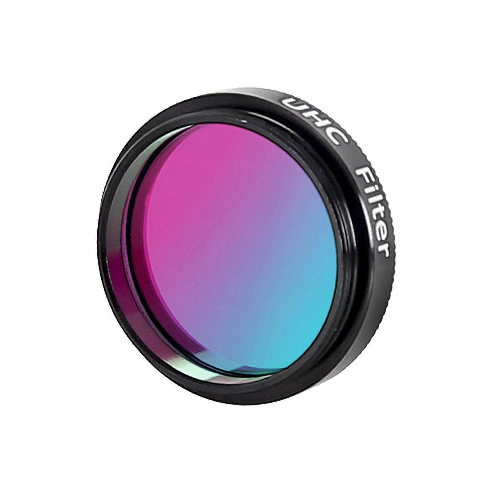 1.25 Inch UHC Filter for Astronomical Photography, British Thread Standard, Black Color, High-Quality Optical Glass