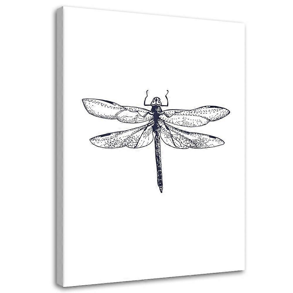 Imprimare pe pânză, Libelulă desenată - 60x90