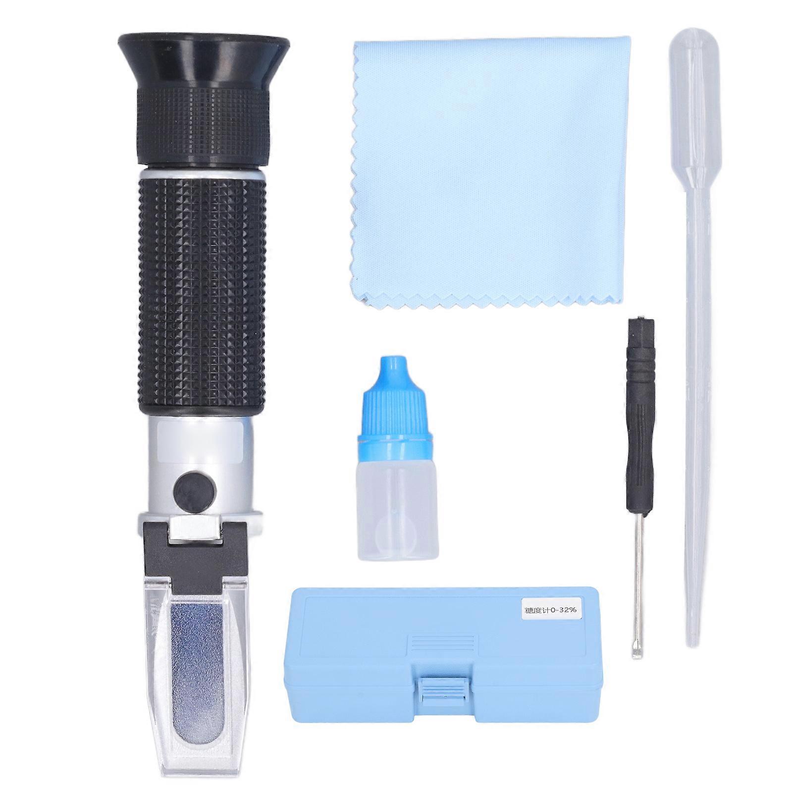 Brix Refractometer Meter Gauge Dual Scale Handheld Measuring Tool for Sugar Brewing