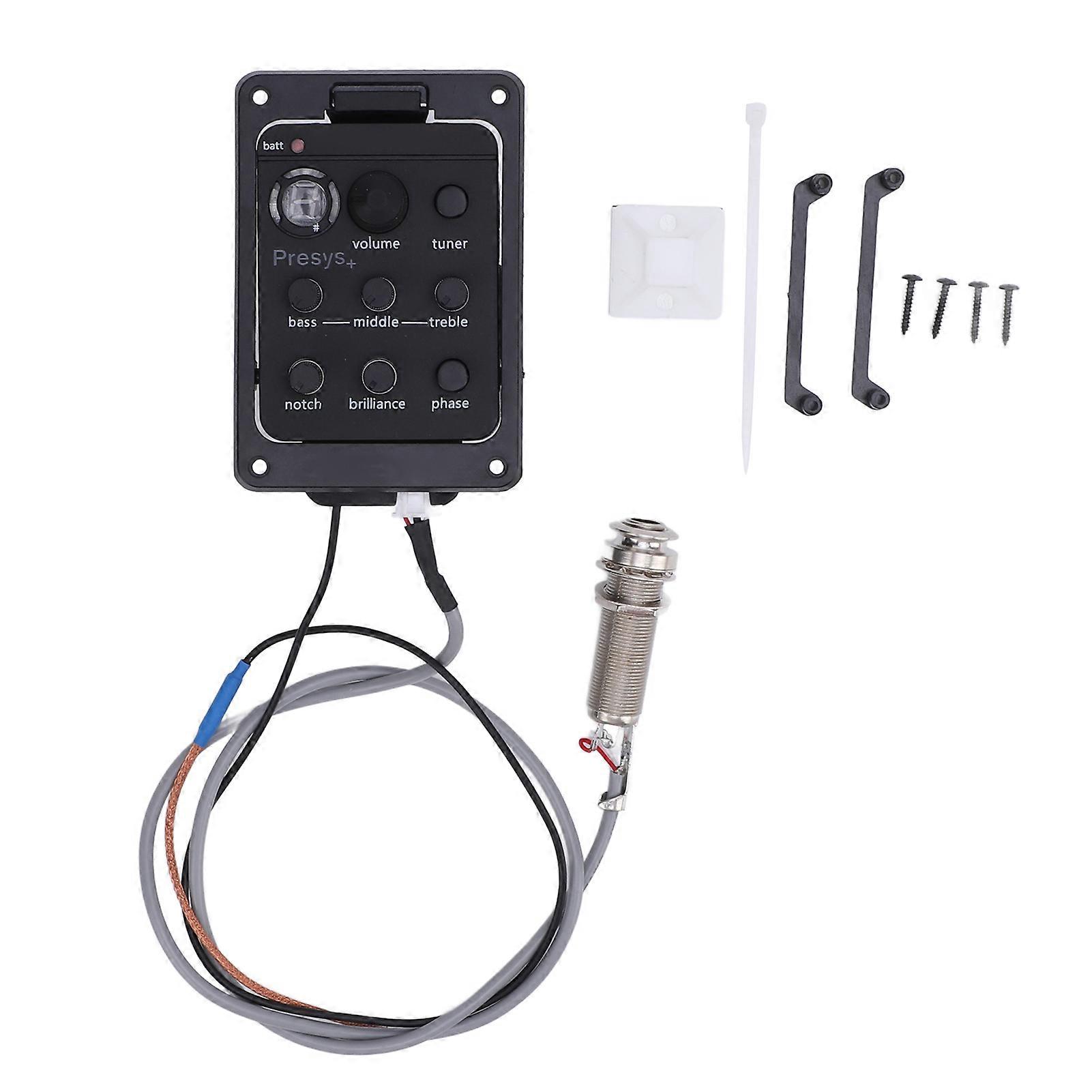 Preamp EQ Equalizer Volume Control LED Display High Sensitivity Tuner Guitar Preamplifier For Presys Plus