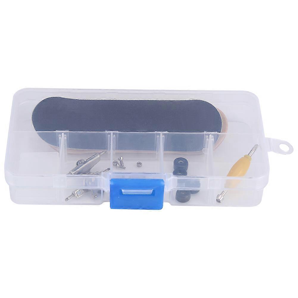 1pc Maple Alloy Skateboard with Box, Pressure Reducing, Black Gift