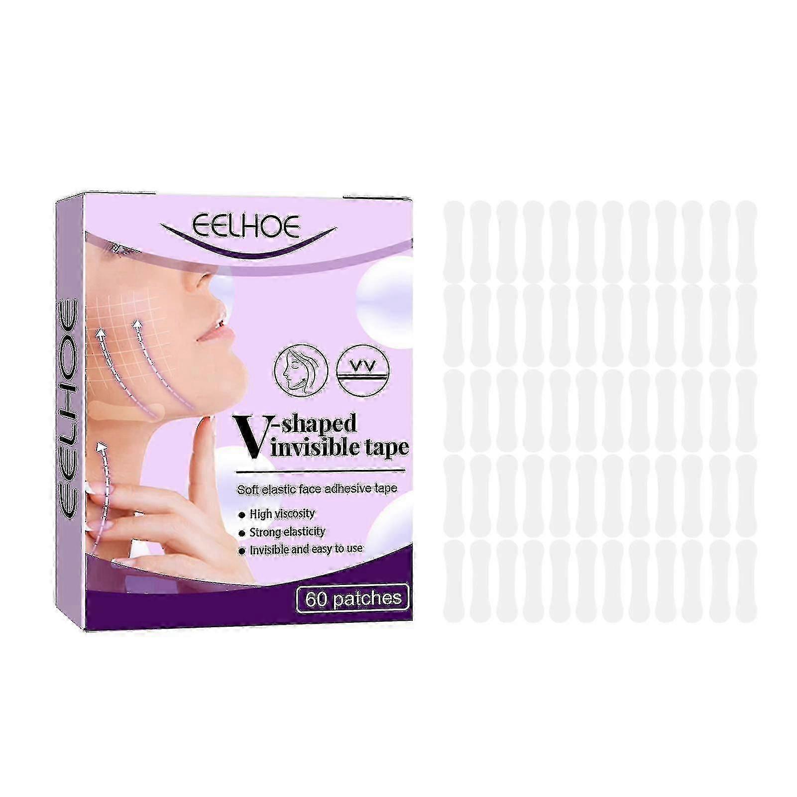 Eelhoe 60pcs/box V-sd fita invisível La Face Lifting Fita Adhe