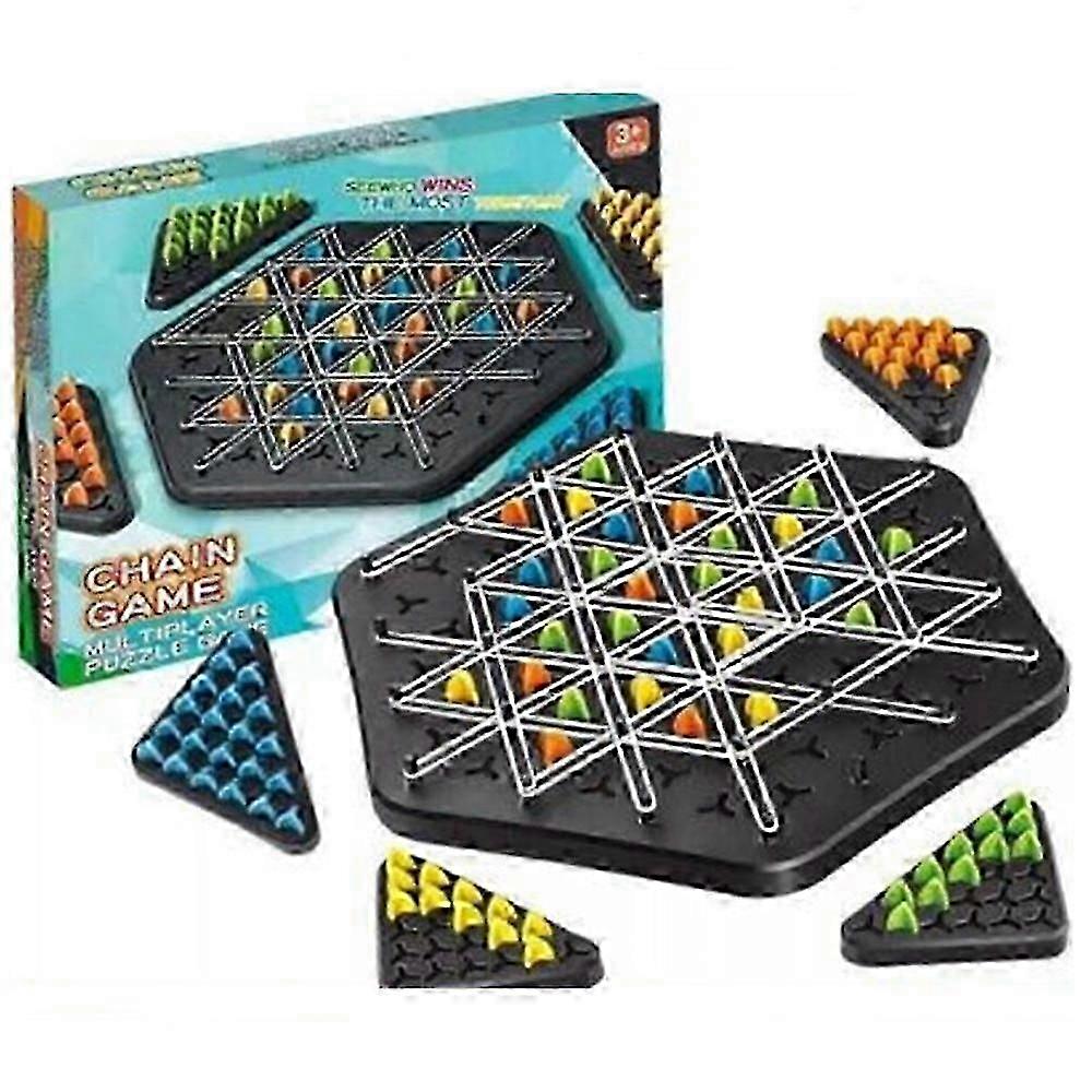 Funny Chain Triangle Game, Interactive Peg Game Triangle Chess Board Game