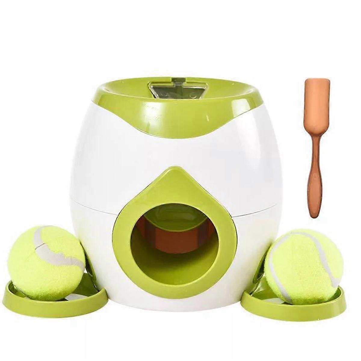 Dog Tennis Ball Feeder Trainer Reward Machine Green