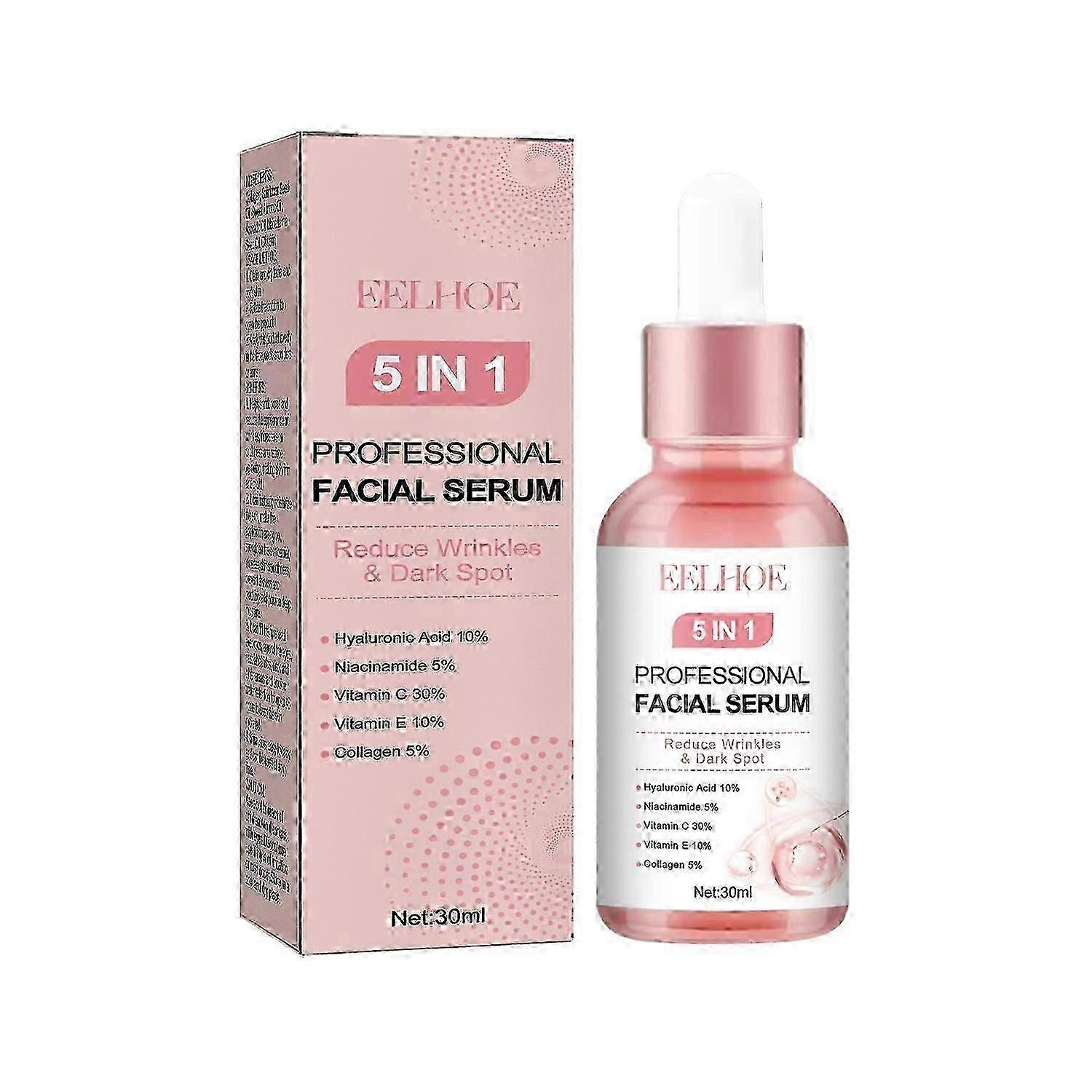 EELHOE 5 In 1 Face Essence Hydrating, Firming, Whitening, Whitening And Anti-Wrinkle Essence For Fin