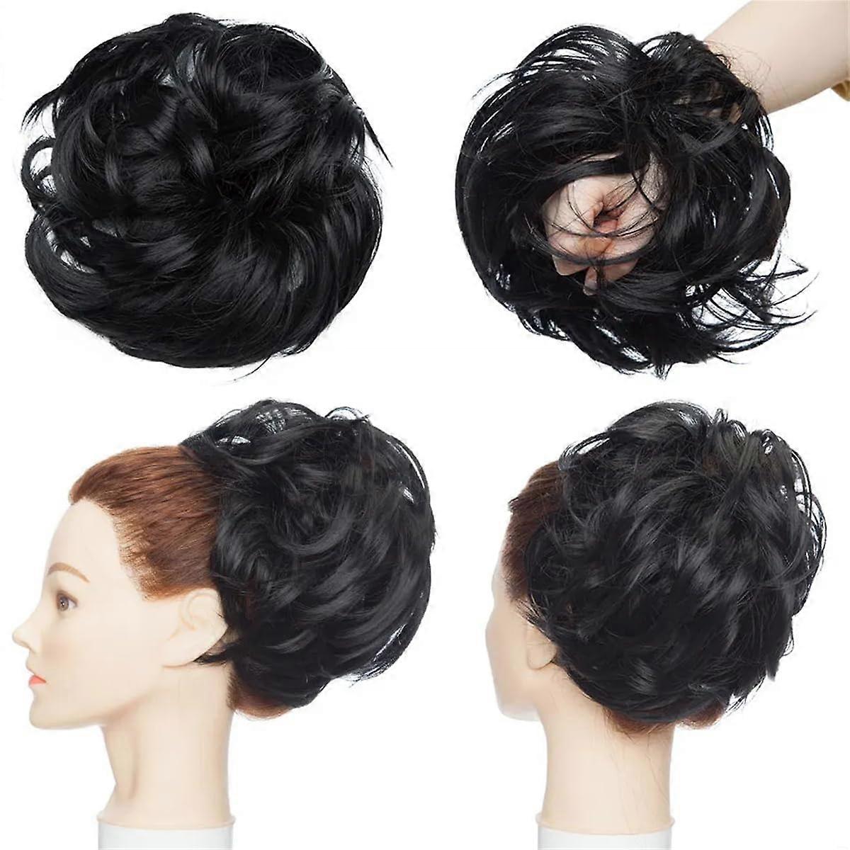 Women Synthetic Fluffy Chignon Elastic Band Messy Bun Hair Updo Chignon Hair Ponytailtail Hairpiece
