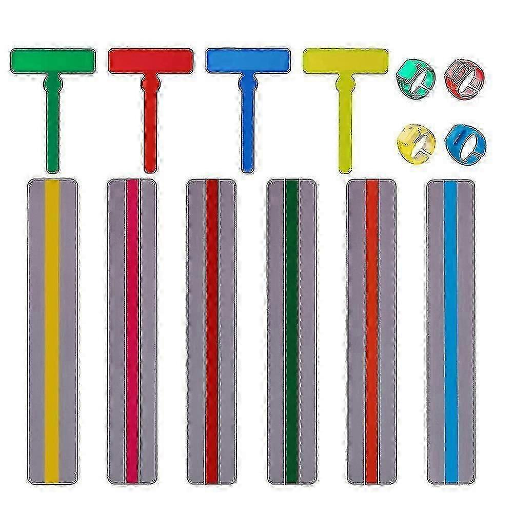 14pcs Guided Reading Strips Tools Set with Finger Trackers Highlight Reading Strips Rulers for Dyslexic Students Classroom Supplies