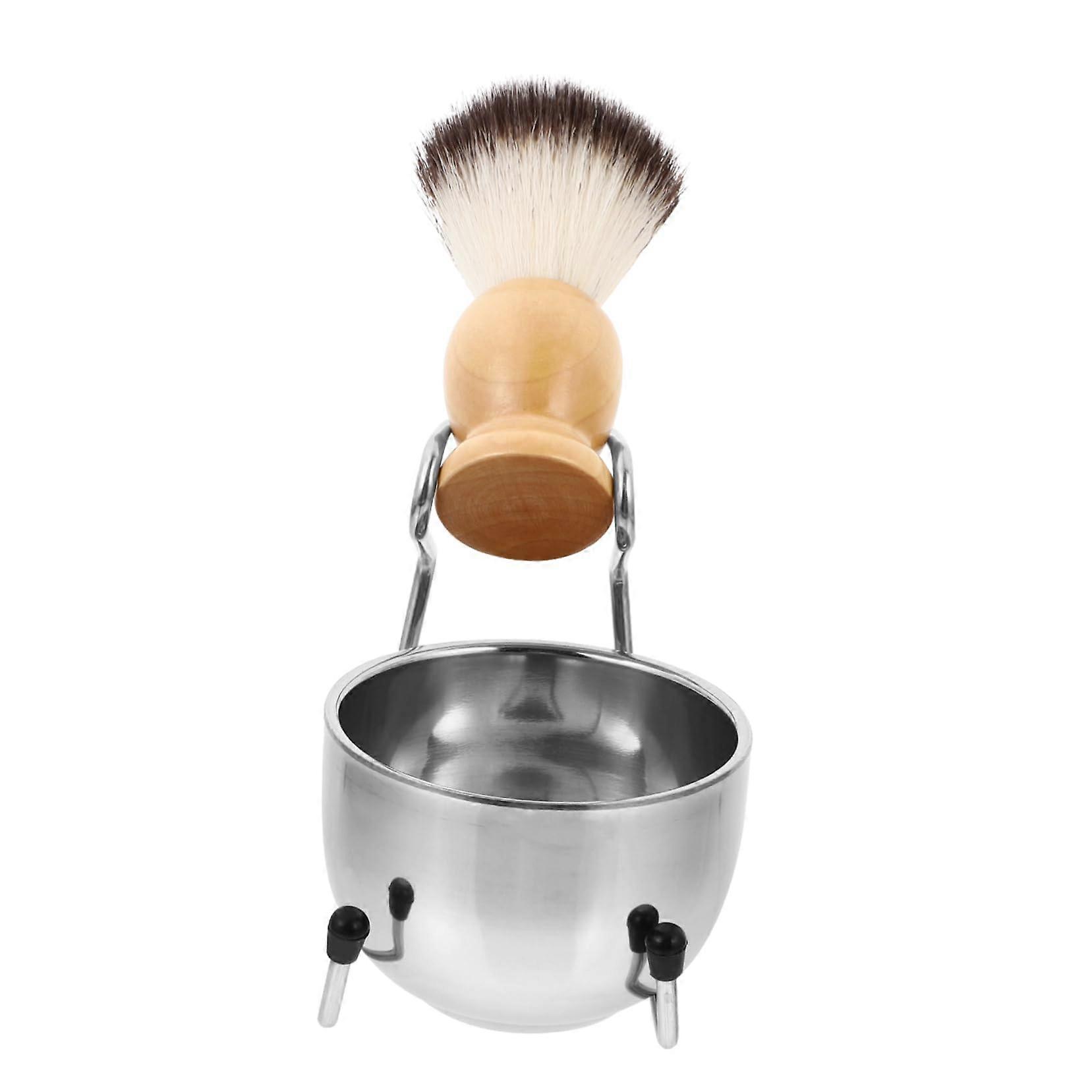 1Set Men Shaving Kit Grooming Set with Bowl Brush and Holder for Producing Safe Shaving Accessories for Daily Use Ref: 5744