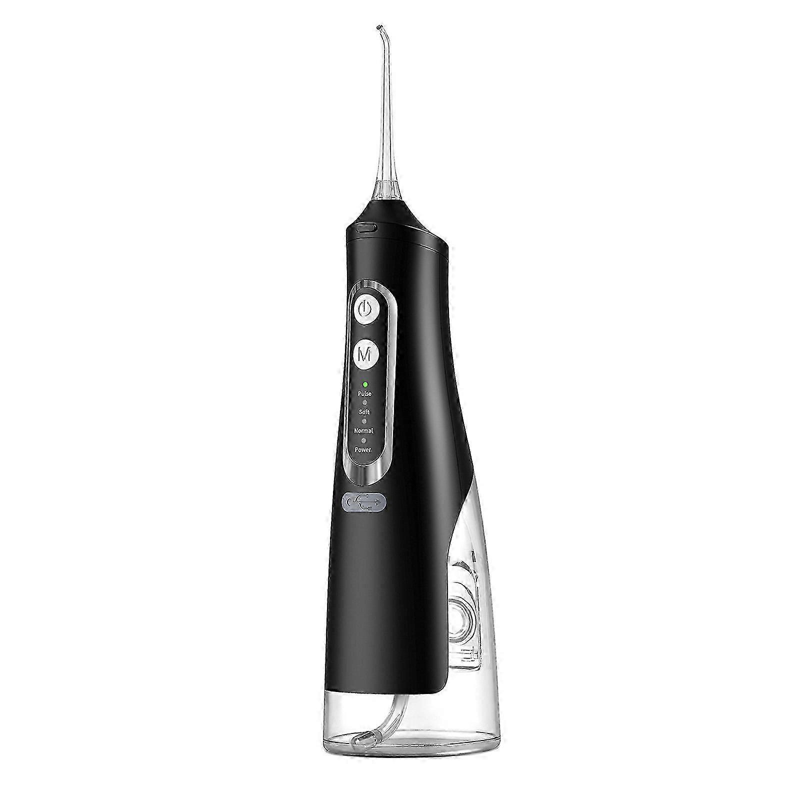 2025 Black Wireless Water Flosser, Efficient Piston Pump Tech