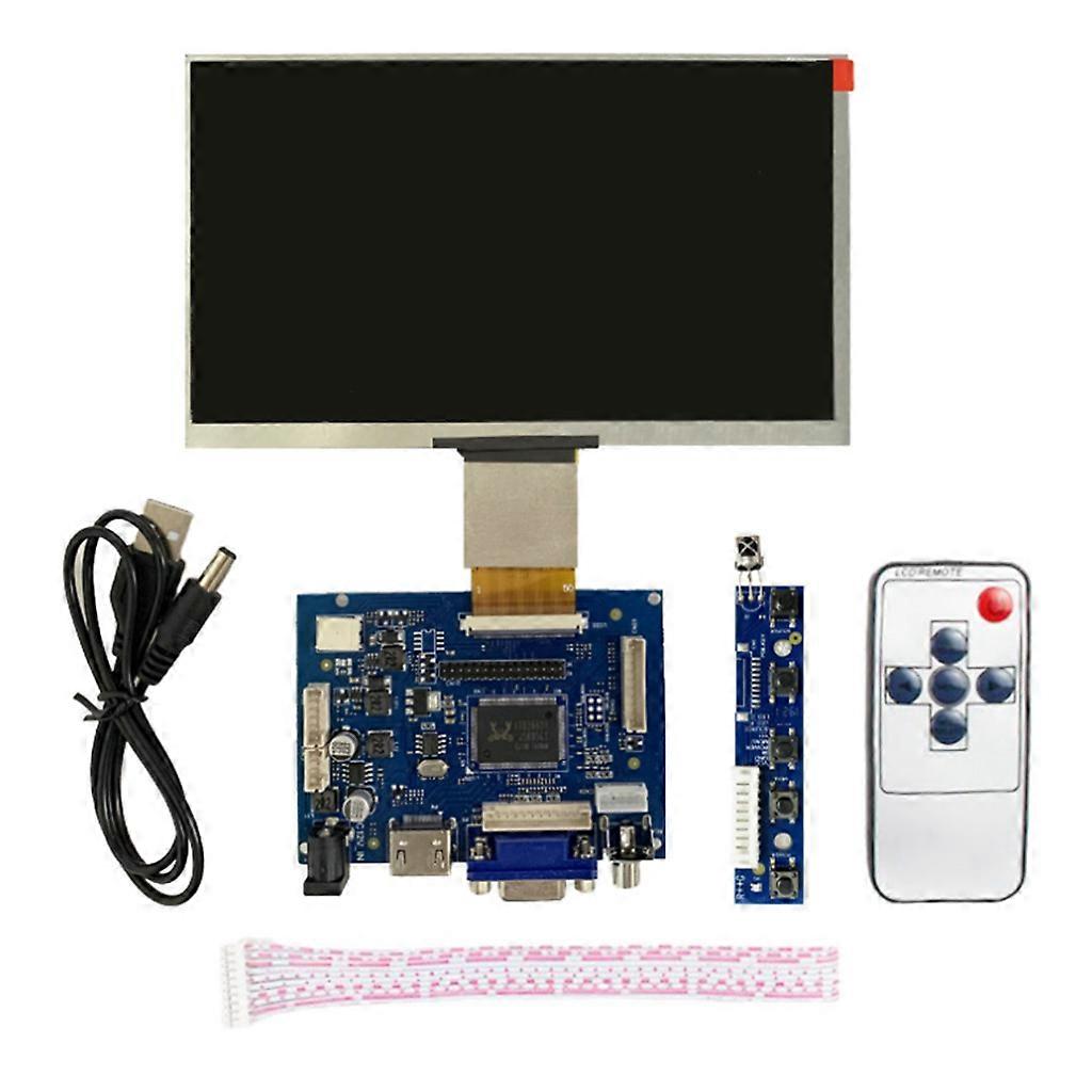 7 Inch 7:1 1024x600 TFT IPS LCD Display Sn High Resolution Monitor Controller Board HDMI-compatible VGA Interface Blue