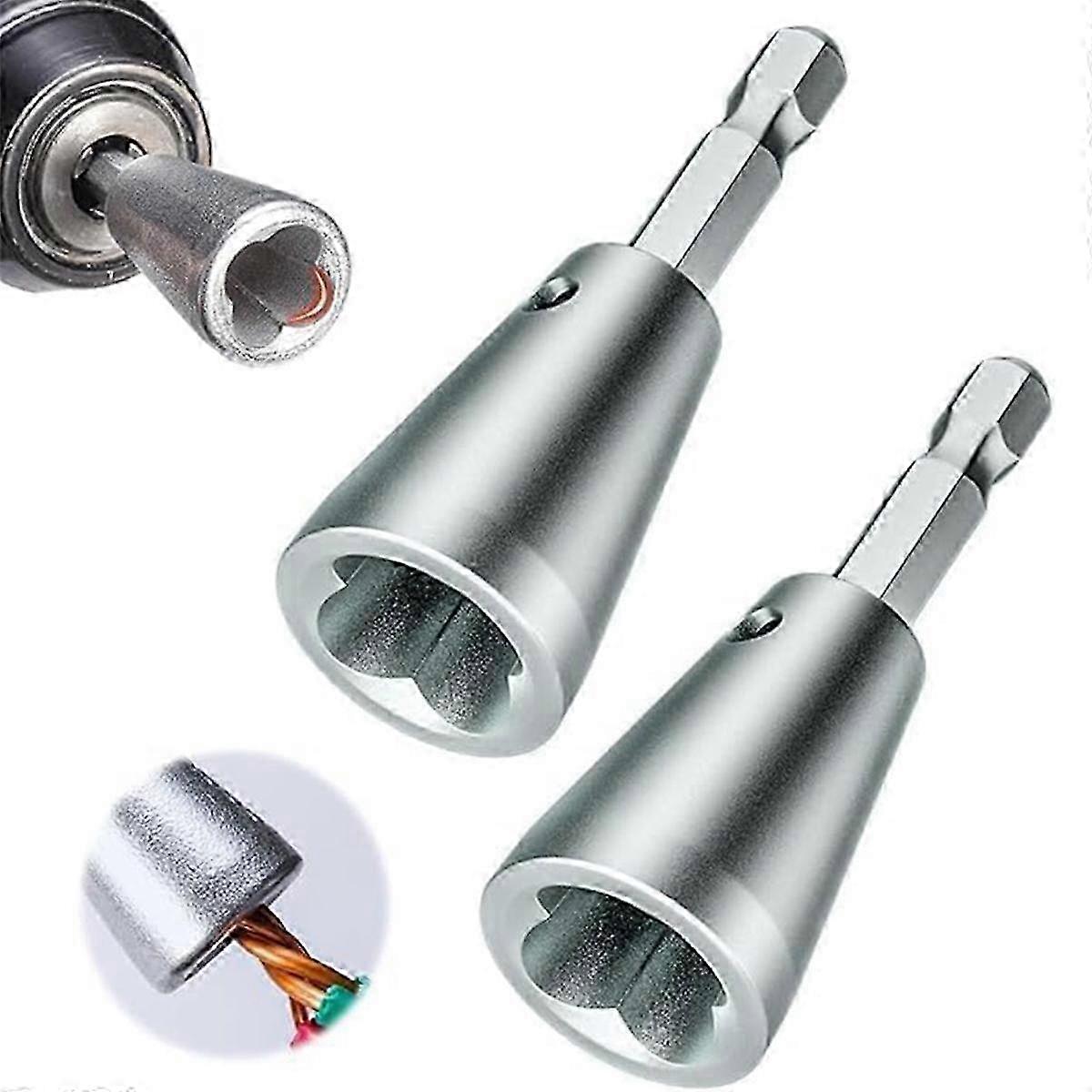 4Pcs Wire Twister Tool for Drill,6mm Wire Twisting Tool and 2-5 Way Wire Stripper Tool for Drill, Twister