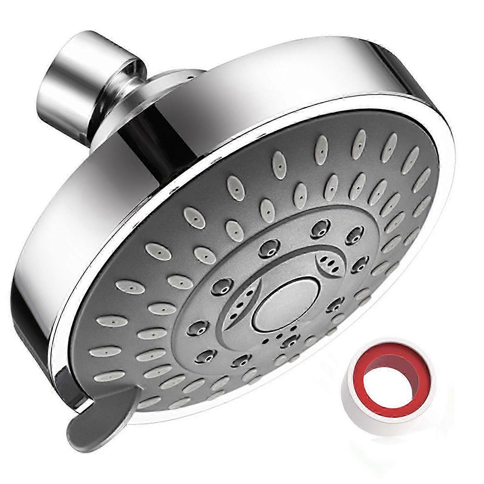 5 Mode justerbart brusehoved i rustfrit stål G1/2 badedyse til badeværelse