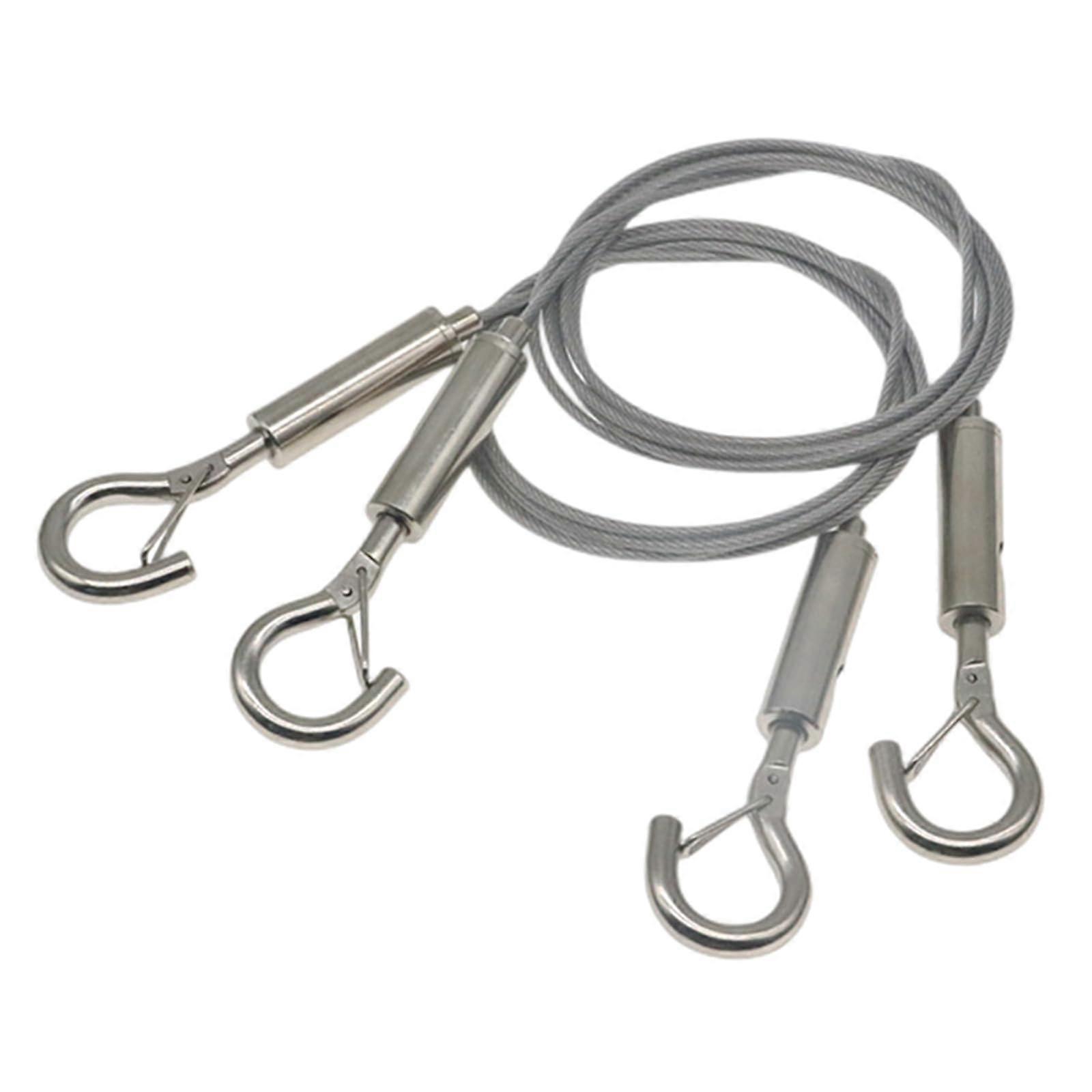 Pack of 2 Robust Picture Hanging Wire Replacement Adjustable Stainless Steel Wire Hanging Rope Hardware
