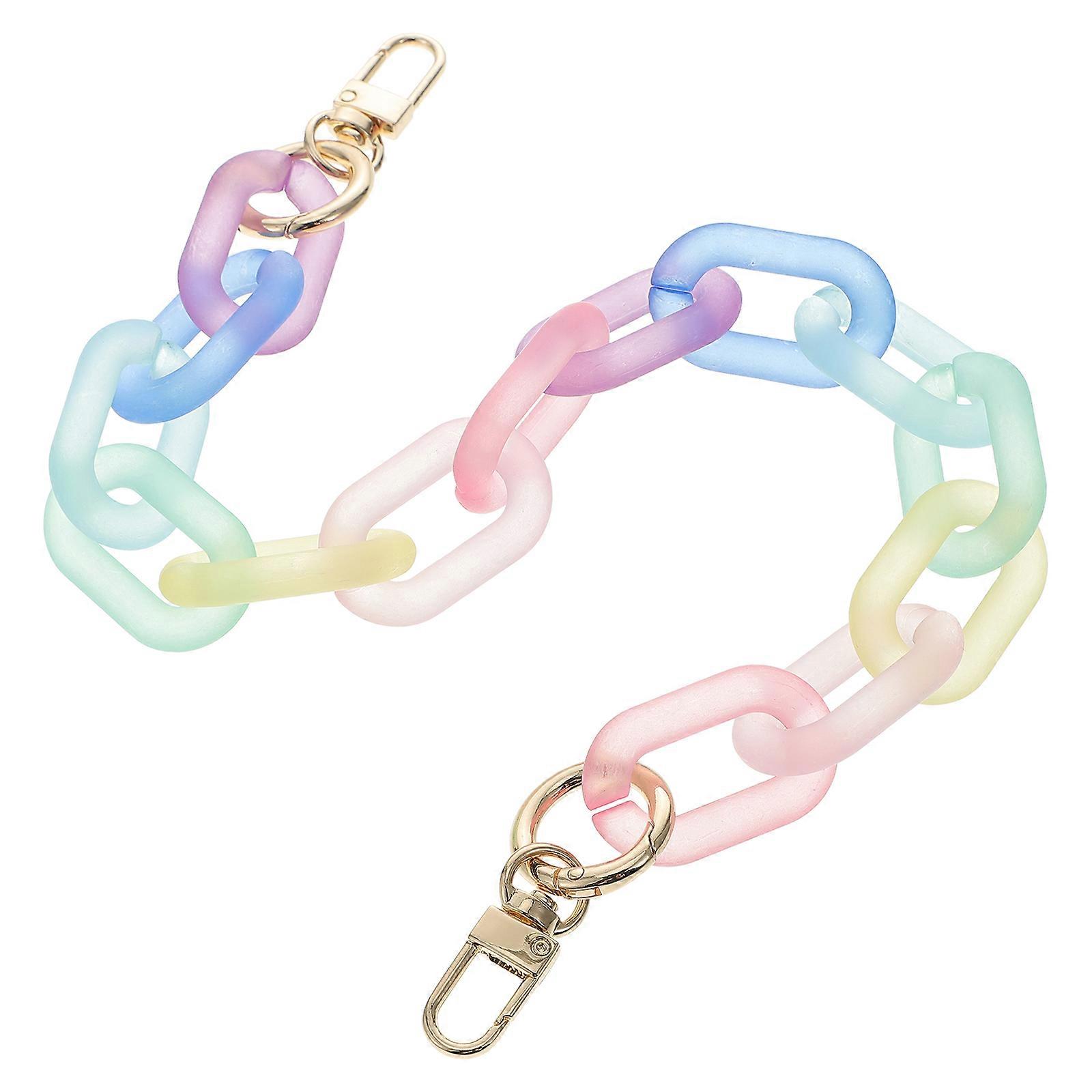 Sac en acrylique coloré Accessoire de chaîne de bandoulière de remplacement pour sacs à main, sacs à bandoulière et sacs fourre-tout - Léger et facile à installer avec des boucles