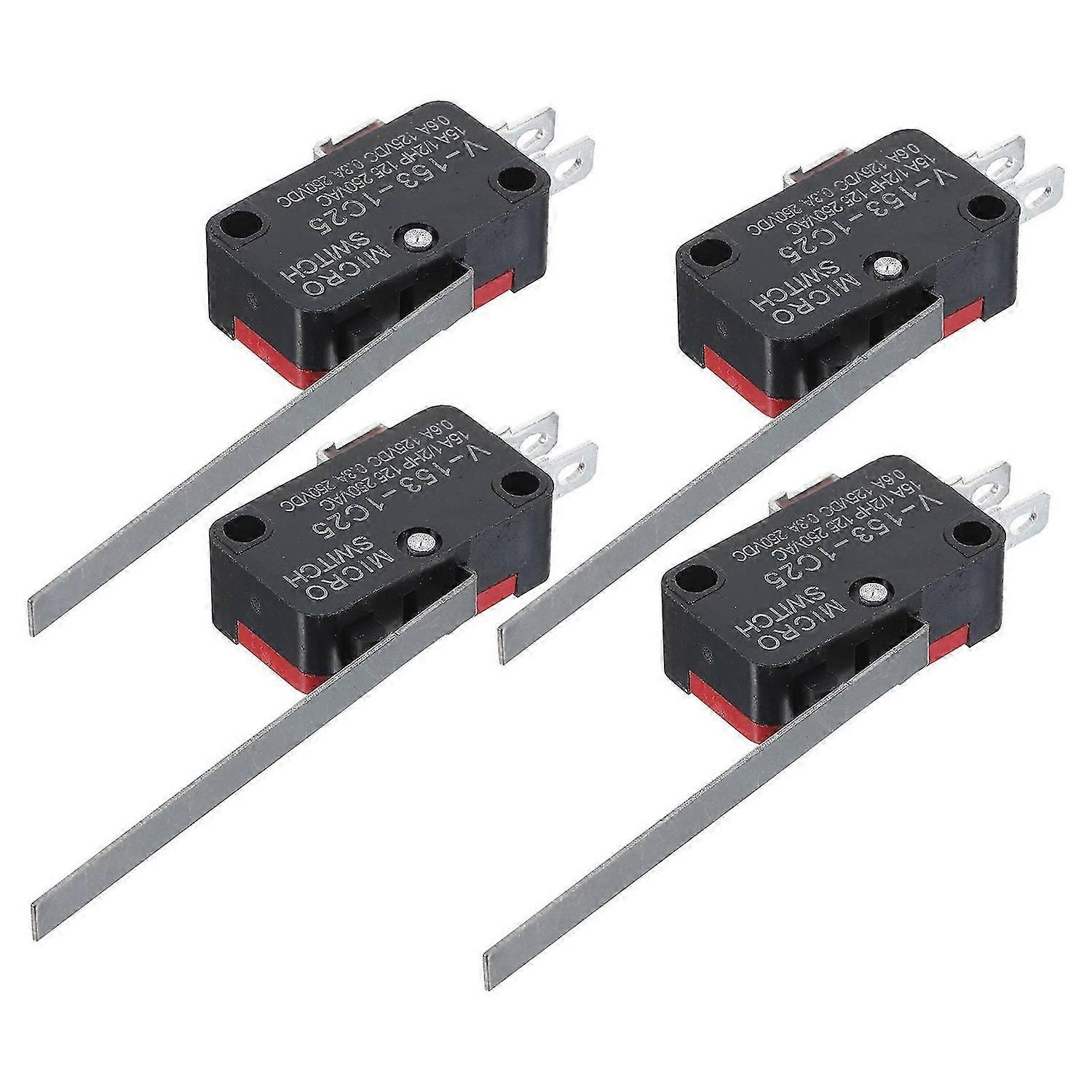 4 PCS Electric Switch Micro Limit Switch Electric Limit Switch Micro Switch Lever 2 Pin Micro Switch