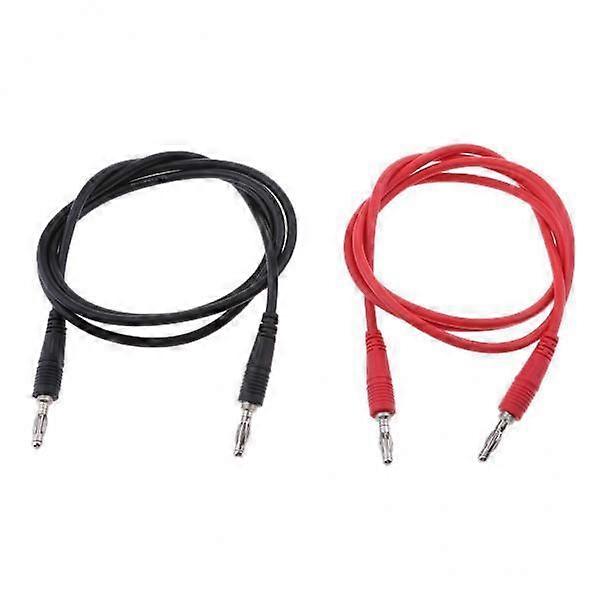 2x2Pieces 4mm Stackable Banana Plug Wire Soft Silicone Test Cable