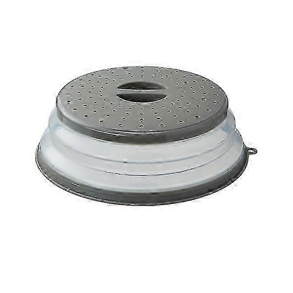 電子レンジボウル用蓋 フック付きシリコンボウルの折りたたみ式蓋(グレー)